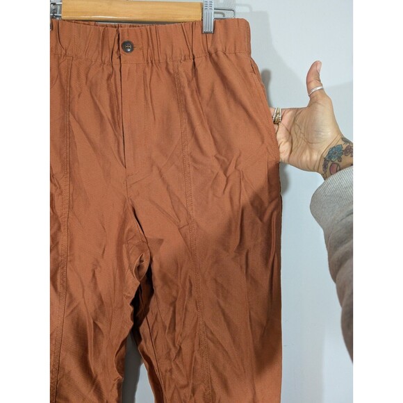 Madewell Pants Women Sz M Burnt Orange High Rise Cropped Trousers‎ - Picture 5 of 9